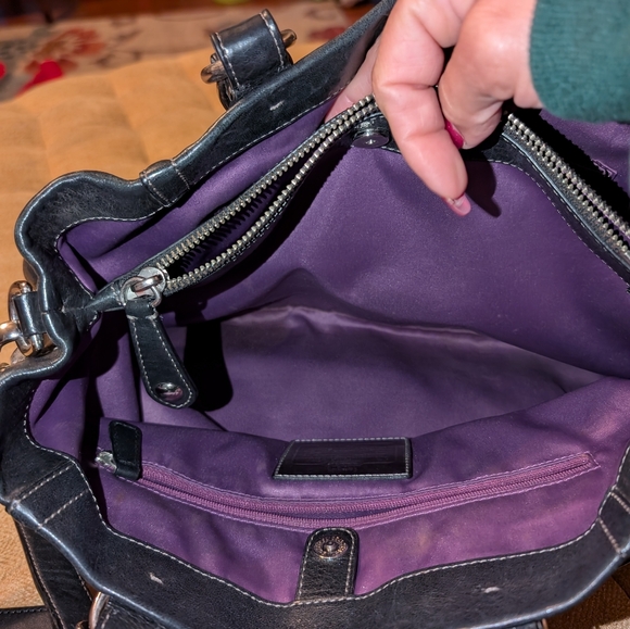 Coach Black Leather Bag - Picture 6 of 8